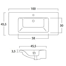 bonussi Mobile Bagno Sospeso 100 cm Lavabo Specchio e Pensile Mendel Grigio