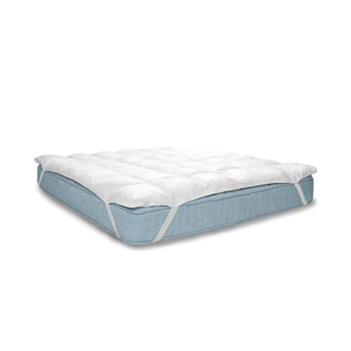 DREAMIN'101 - Topper Singolo 80x190 cm in Piuma Traspirante, Correttore Coprimaterasso 4 Stagioni con Angoli Elastici - Topper Materasso Alto 6/8 cm Fresco e Morbido per Miglior Confort Notturno