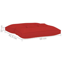 vidaXL Cuscino per Pouf su Pallet Rosso in Tessuto