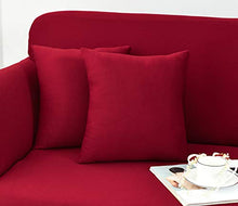 FARFALLAROSSA Copricuscini Fodere per Cuscini Quadrate, Impermeabile e Antimacchia, Decorazione per Divano Casa, 55x55 cm Rosso Pacco da 2