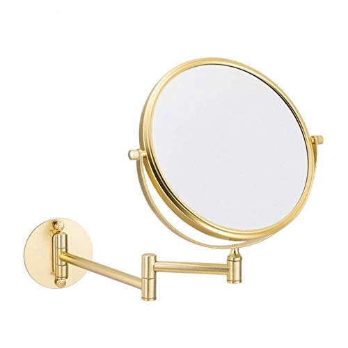 SGSG 1X3X Specchio da Bagno ingranditore Specchio Intelligente Specchio da Parete per Trucco Specchio da Bagno Specchio Dorato da 8 Pollici
