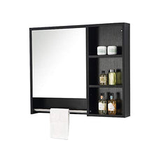 WSJ Armadietto a specchio in legno massello multistrato Scatola da specchio impermeabile a muro per bagno nordico a parete con specchio per ripiani (Colore: n. 1, Dimensioni: 80 * 70 cm), 2, 60 * 70 c