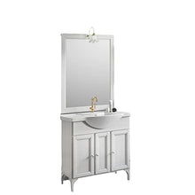 Bagno Italia Mobile Arredo Bagno Lilium da 85 cm con lavabo in ceramica decapè in 3 colori avorio, verde, celeste Mobili I