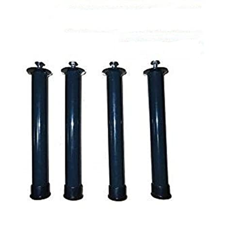 Set 4 Piedi per Rete A DOGHE Gambe per Letto UNIVERSALI in Ferro con BULLONI Max 30 cm (26cm)