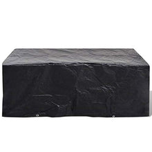 Lechnical Pratico Set di 2 Fodere per mobili da Giardino, Fodera per mobili da Giardino in polietilene Nero, Set 2 Pezzi 200 x 160 x 70 cm (Lunghezza x Larghezza x Altezza) -con 8 Fori
