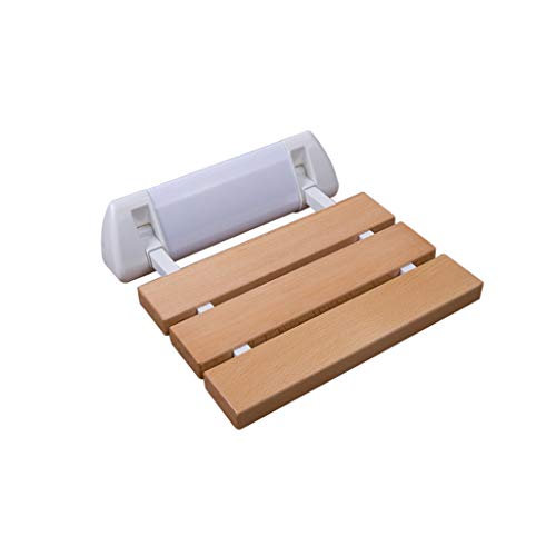 MGMDIAN Sedia da Muro Pieghevole con Pannello di Olmo - Sedia da Bagno Pieghevole Sedia da Ufficio - Panca Sgabello da Bagno Accessori da Bagno