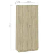 Festnight Armadio Rovere Sonoma 90x52x200 cm in Truciolato