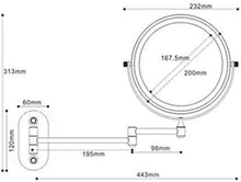 Specchio Home 10X Montaggio a Parete ingrandimento 2-Face Touch Dimbolenza LED LED Vanity Bagno 360 ° Girevole