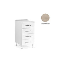 WEBMARKETPOINT Cassettiera per cucina 4 cassetti in legno nobilitato Olmo cm H 85x50x40