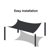 WQZF Rettangolo Rete Ombreggiante Telo Coprente Nero Rete di Un,Animale Domestico Giardino Parasole Tenda Esterna Piscina Coperta Privacy di Protezione Anti UV,6x7m(20 * 23ft)