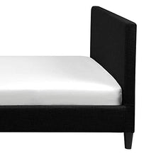 Beliani Fodera per Letto in Tessuto Nero Poliestere Lavabile 180 x 200 cm FITOU