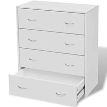 GOTOTOP Credenza con 4 Cassetti,Armadio Laterale,Cassettiera Moderno,Libreria in truciolato + MDF,per salotto,sala da pranzo,corridoio,60x30,5x71 cm -Bianco