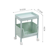 &ripiano di stoccaggio Rack di stoccaggio per la casa Mobile mobile multistrato Rack di finitura con ruote Scaffale di finitura (Color : A, Size : Three layer)