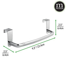 mDesign Set da 2 Porta asciugamani cucina – Porta strofinacci da appendere alle ante dei mobili – Appendi strofinacci senza forare muro per bagno o cucina – Argento