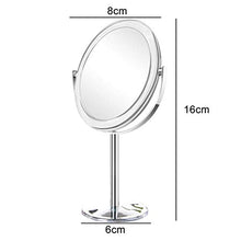YUESEN Ovale Doppia Faccia Specchi Specchio Bagno,Specchio da Trucco Ingranditore Make Up Specchiera da Tavolo,Argento