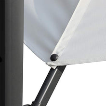 Outsunny Ombrellone Decentrato Angolazione Regolabile Girevole a 360 da Giardino Poliestere Φ294x248cm Bianco Crema