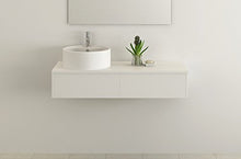 Set di mobili da bagno di design Biel, bianco, lucido, in ceramica con push open moebel per il vostro bagno