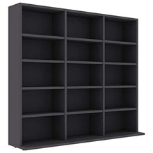 Tidyard Armadio Porta CD/Dvd con Scomparti Aperti, Armadio per Casa e Ufficio, Armadio in Truciolato 102x16x89,5 cm