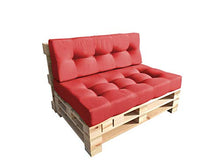 haus & garten - Set di cuscini Roma trapuntati per pallet, per seduta e schienale, a taglio obliquo, ideali per giardino, interni ed esterni