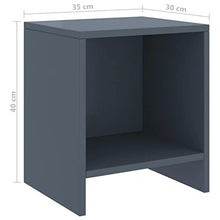 vidaXL Comodini 2 pz Grigio Chiaro 35x30x40 cm in Pino Massello