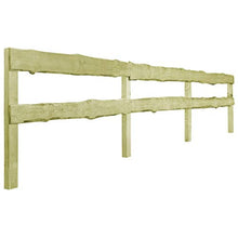 vidaXL 2x Legno di Pino Impregnato FSC Pannelli di Recinzione a 2 Sbarre Immarcescibile con Montanti Recinto Giardino Palizzata 510x90 cm