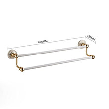 Bagno Asciugamano a Doppio Tubo Portasciugamani Bianco Portasciugamani Accessori Bagno