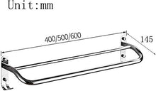 AINIYF Bagno Bagno Doccia Mensola Organizzatore Parete portasciugamani Punch Libero Doppio Hanging Asta Acciaio Inox 304, 2 Metodi di Installazione (Dimensioni: 50cm)