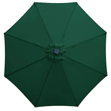 ABCCANOPY - Ombrellone da giardino, inclinabile, con 32 luci LED a energia solare, per giardino, soffitto, piscina, spiaggia