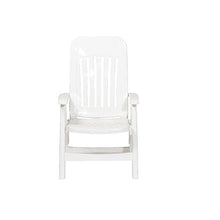 Sieger 828 / W KT Contessa Poltrona Multiposizione Regolabile Dossier Sintesi di Resina Bianca 66 x 65 x 108 cm