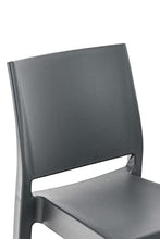 Sgabello Bar Maya Impilabile In Polipropilene I Sgabello Outdoor Con Schienale I Sedia Sgabello Alta In Plastica Alt. 75 CM, Colore:grigio scuro