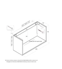 tft Mobile da Bagno Sospeso e Cassetto Soft Closing per Lavabo in Appoggio in Melaminico 100x45x37cm Ibiza Tabacco Chiaro