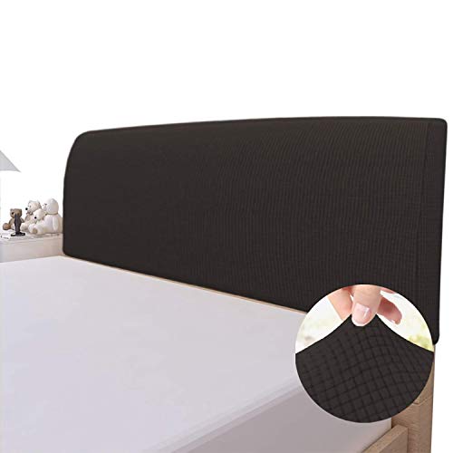 GEBIN Copertura per Testiera per Letto, Protezione Elastica A Tinta Unita, Decorazione per Camera da Letto, Copertura Antipolvere, per Decorazione Camera Letto (Cioccolato,180cm)