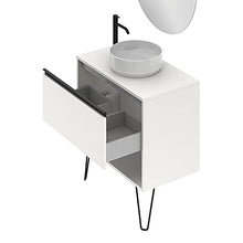 Amizuva Yoko Top Mobile Bagno, Legno, Bianco, 80 cm