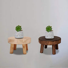 Sgabello per piante in legno, sgabello per fiori, sgabello in legno naturale, supporto decorativo per vasi di fiori, stile rustico, tavolino da caffè, sgabello per fiori, sgabello di base (marrone, L)
