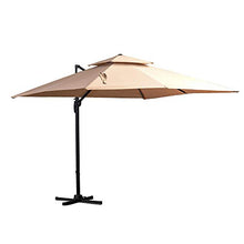 Ombrellone da Giardino 2,94x2,94m in Alluminio e Poliestere Khaki