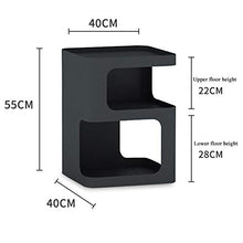 Comodino,Tavolino Laterale Tavolo Fine del Ferro Moderno con Vano Portaoggetti Aperto Comodino Comodino con Vassoio per Soggiorno, Camera da Letto (Color : White)