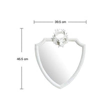 Specchio da Parete in Resina: per ingressi, soggiorni, bagni, specchi per la casa Decor 39,5 x 46,5 cm (Bianco)