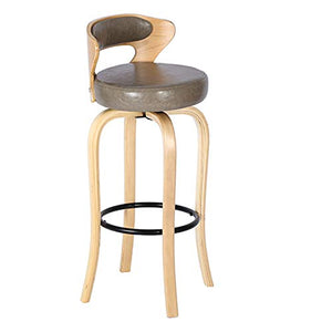 Decorative stool CSQ Sgabelli da Bar retrò, Sgabello Alto per La Casa Altezza 70 Cm Sedia da Pranzo in Legno Massello Cucina di Casa Ristorante Sgabello Girevole per La Colazione(Size:70CM,Color:F)