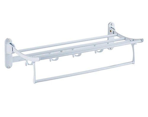 MBYW Portasciugamani Moderno Portasciugamani Elegante per Il Europeo Bianco portasciugamani Bagno in Acciaio Inox Bianco Puro Pieghevole portasciugamani scaffale Hardware Pendente dell'hotel