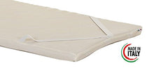 Materassimemory.eu Topper Memory Foam Matrimoniale Mis. 160x190 Alto 7 cm Memory Foam Rivestimento Sfoderabile Aloe Vera con elasitici angolari di Fissaggio