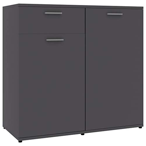 vidaXL Credenza Grigio 80x36x75 cm Truciolare