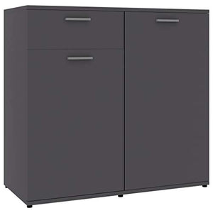 vidaXL Credenza Grigio 80x36x75 cm Truciolare