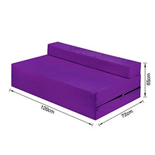 G & H - Materasso pieghevole pieghevole per letto matrimoniale, con rivestimento rimovibile, colore: viola