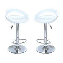 milani home Set di 2 Sgabelli da Bar Albergo Hotel Sedia Cucina con Poggiapiedi Altezza Regolabile Girevole Stile Moderno di Design Contemporaneo, 43.7 X 46.5 X 77.5-98