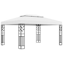 Oushome Gazebo con Tetto Doppio 3x4 m Bianco