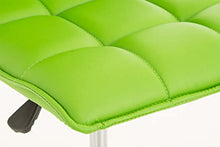 CLP Sgabello Lavoro Peking in Similpelle I Sgabello Ufficio Imbottito I Sgabello Studio, Colore:Verde