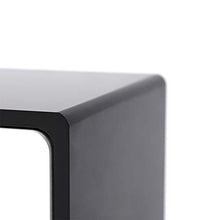 YJIIJY Comodino con 2 Cassetti, Armadietto Notte Cassettiera Realizzato in MDF, tavolino d'appoggio, Tavolino per Divano, Organizer per Camera da Letto Bagno (Nero e Bianco)