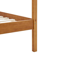 SKM Giroletto con Baldacchino 2 Cassetti in Legno di Pino 90x200 cm (31.4kg) Marrone-0537
