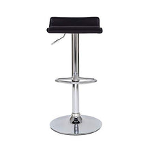 dibea - Set di 2 sgabelli da bar in finta pelle, girevoli a 360°, regolabili in altezza, colore: Nero