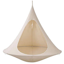 sohefia TIK Tok Kids Pod Swing Seat, Child Hammock Chair, Backyard & Park Swing Hammock, Hanging Chair with Pocket for Outdoor And Indoor (Beige)